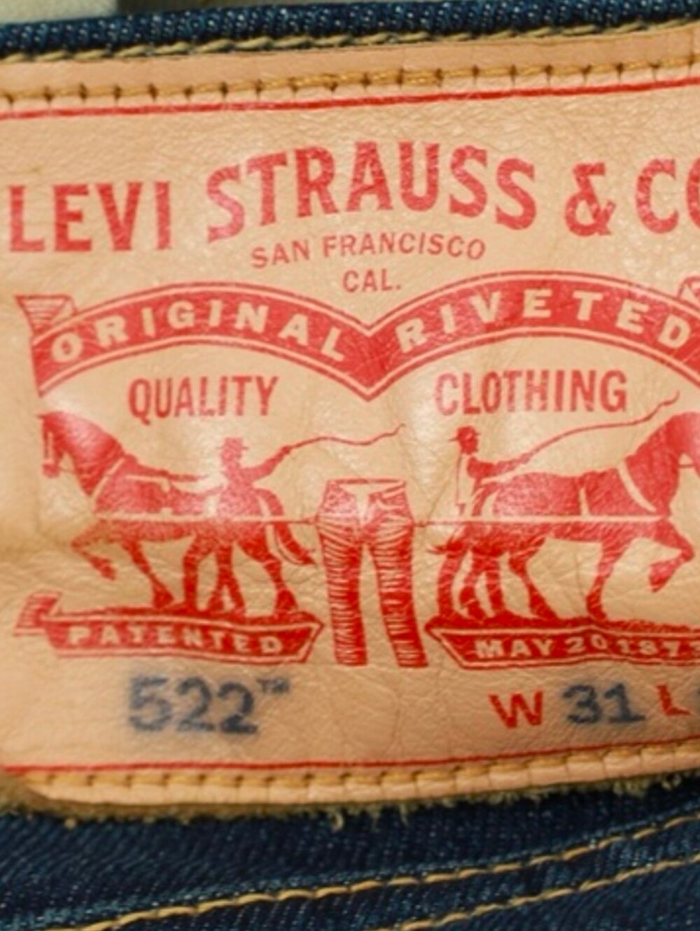 Levi's Dark Indigo Straight Jeans Size 31X30 - Picture 9 of 10